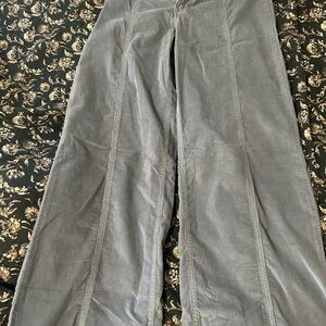 Wide Leg Corduroy Pants in Slate Gray - Women's